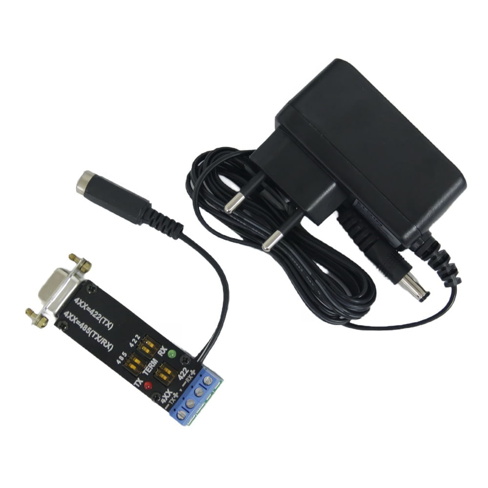 Conversor RS232 para RS485/422 com Fonte