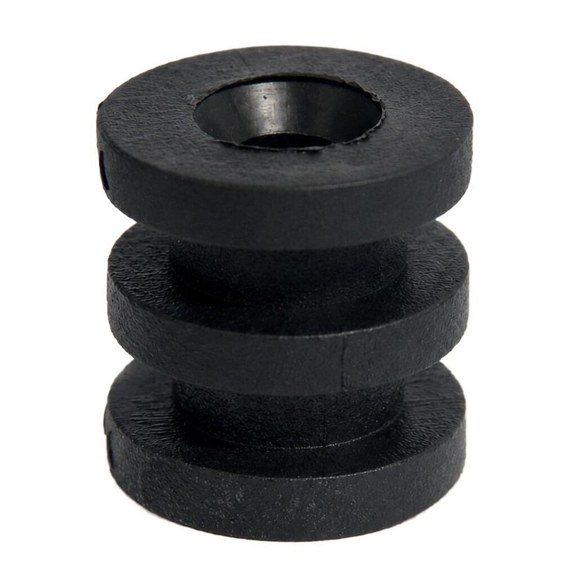 Roldana Isolador Plástico 2 Ranhuras Vias Rp2 Preta