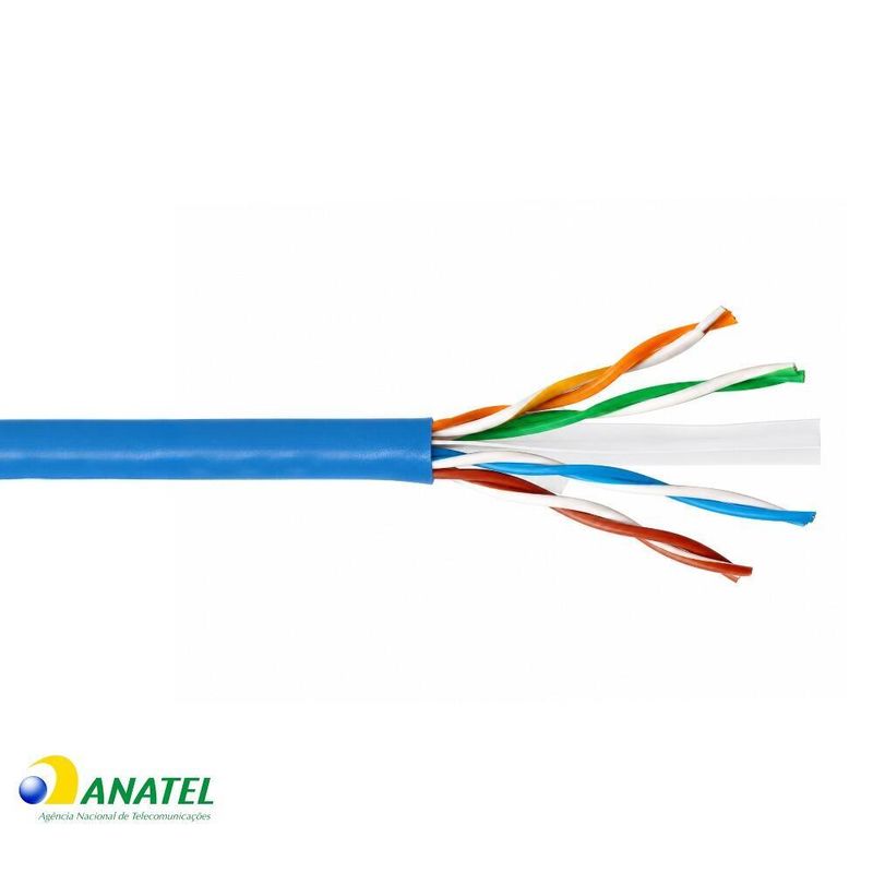 Cabo de Rede Cat6 U/UTP CM WEC Azul