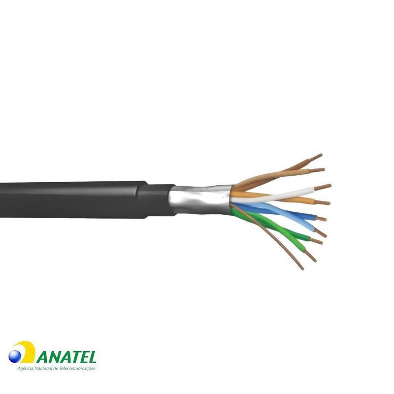 Cabo de Rede CAT5e F/UTP Dupla Capa Blindado 26,0 Metros