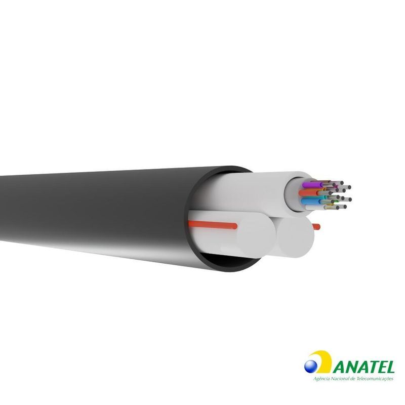 Cabo Fibra Óptica Monomodo ASU80 12FO 250 Metros
