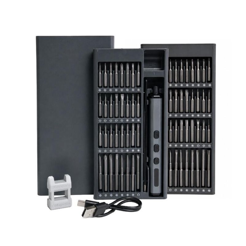 Kit de Ferramenta Mini Parafusadeira Elétrica de Precisão Magnetizada 68 em 1