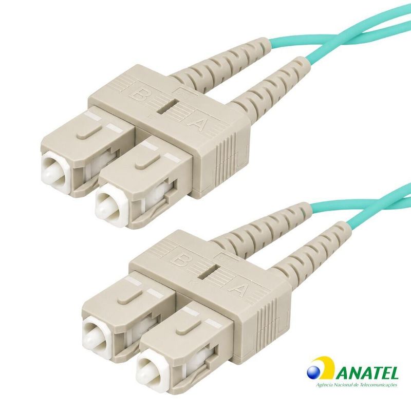 Cordão Óptico Duplex SC/UPC Multimodo OM4 COG 2,50 Metros