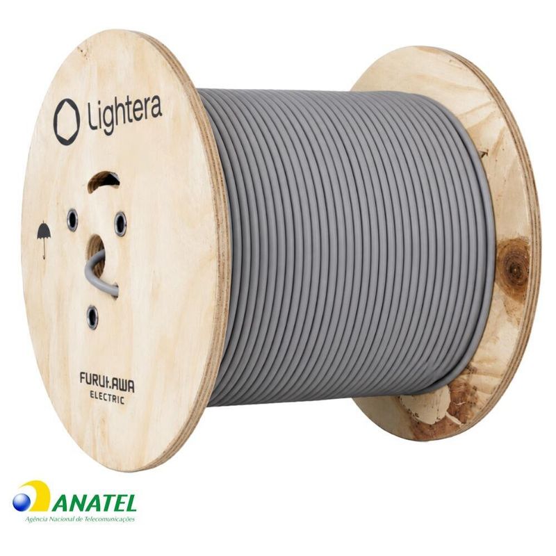 Cabo de Rede CAT6A U/UTP GigaLan LSZH Furukawa Cinza 305 Metros