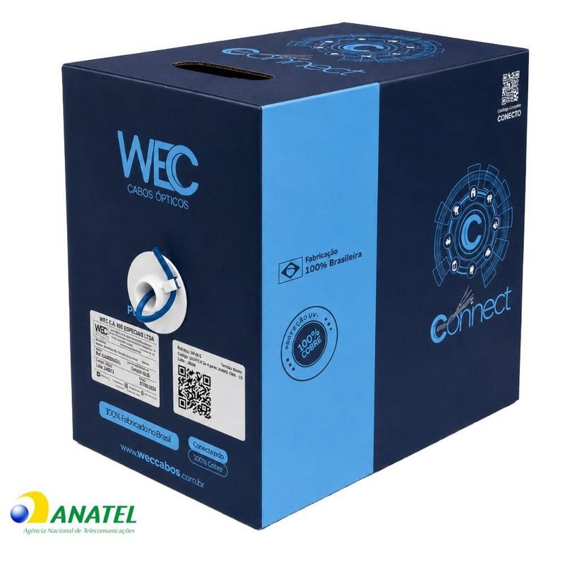 Cabo de Rede Cat5e U/UTP CMX Azul 305 Metros