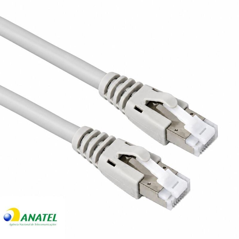 Patch Cord Cat6A S/FTP LSZH GigaLan Furukawa Cinza 5,0 Metros