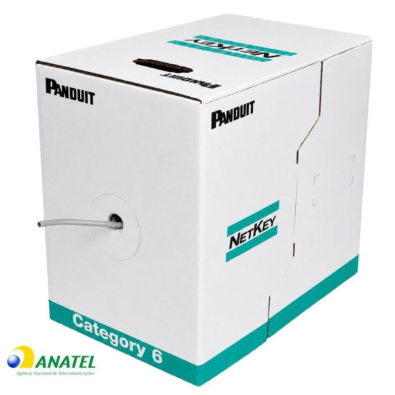 Cabo de Rede Cat6 U/UTP CM Cinza 305 Metros