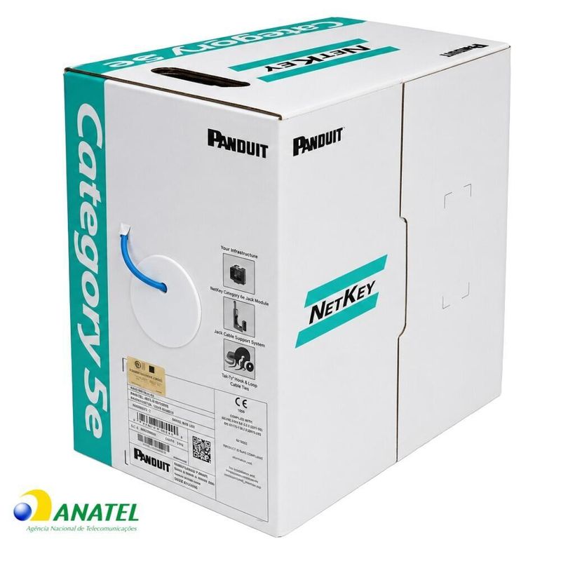Cabo de Rede Cat5e U/UTP CM Azul 305 Metros