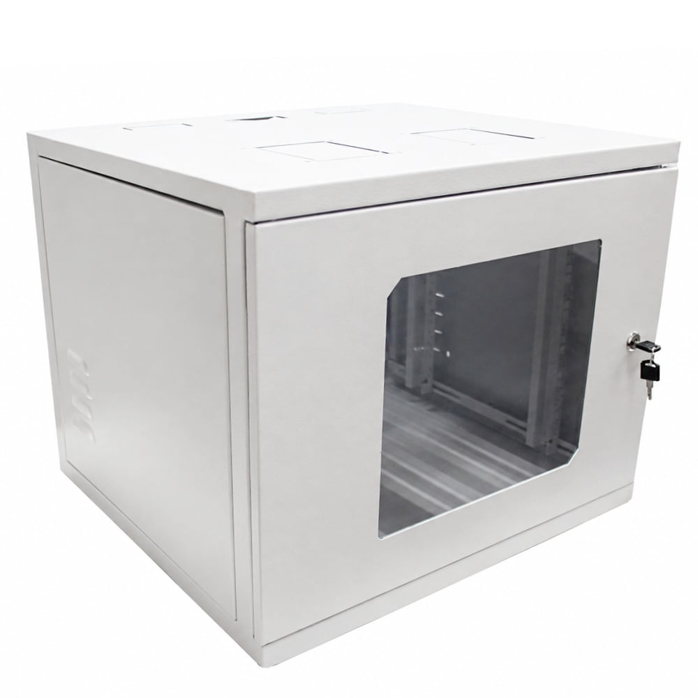 Mini Rack de Parede 6Us 19" x 470mm Branco